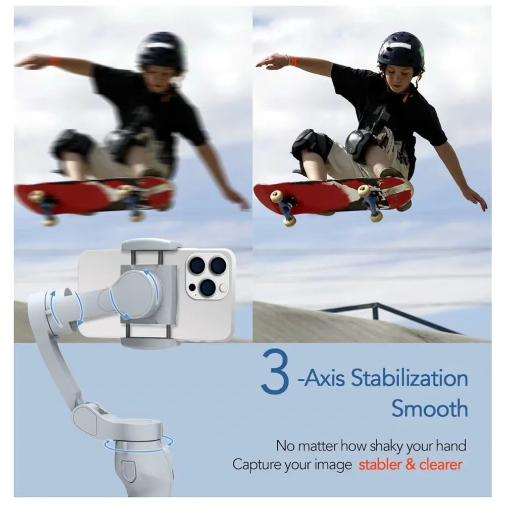 White Smartphone Gimbal with Control Panel